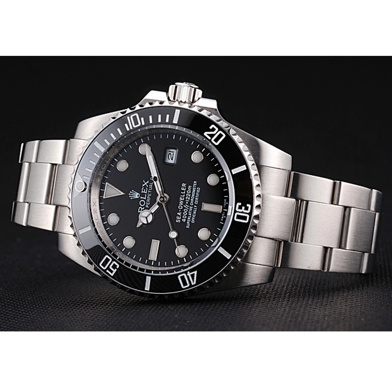 AAA replica watch Rolex 622837 Stainless Dial Bracelet Steel Black Case Dwellerr Sky And 0806